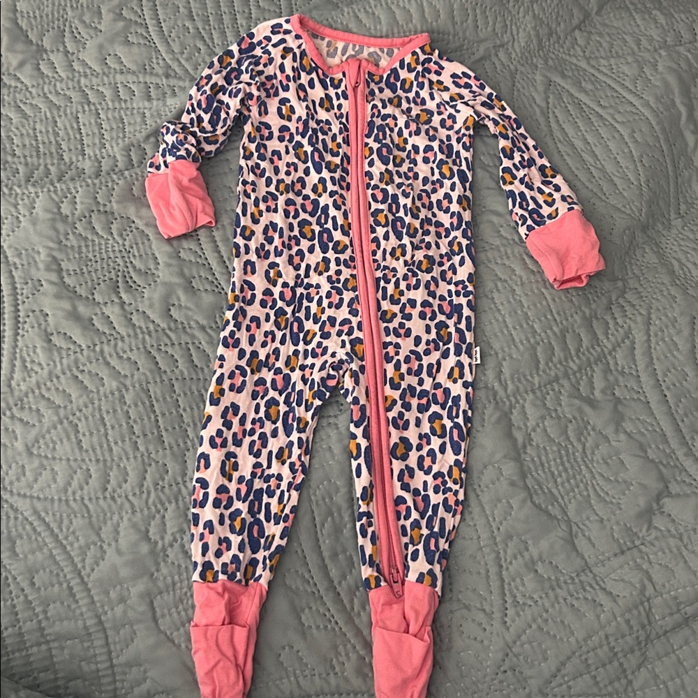 Pink Leopard Print Baby Onesie